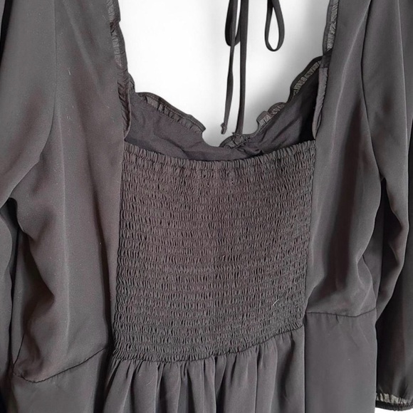 Abercrombie & Fitch XL Black Long Sleeve Mini Dress - Picture 4 of 6